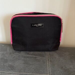 Lancôme Elegant Black and Pink Pouch Cosmetic Bag